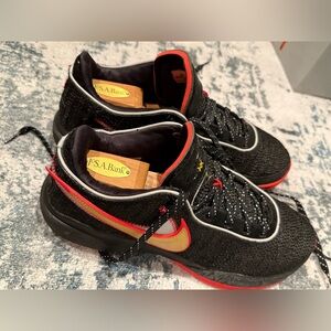 Nike LeBron XX - Black/Black-University Red ‘Trinity’ -  Size 10.5